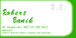 robert banik business card